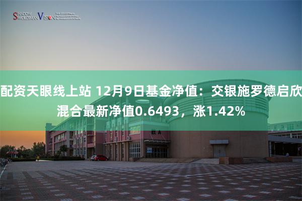 配资天眼线上站 12月9日基金净值：交银施罗德启欣混合最新净值0.6493，涨1.42%